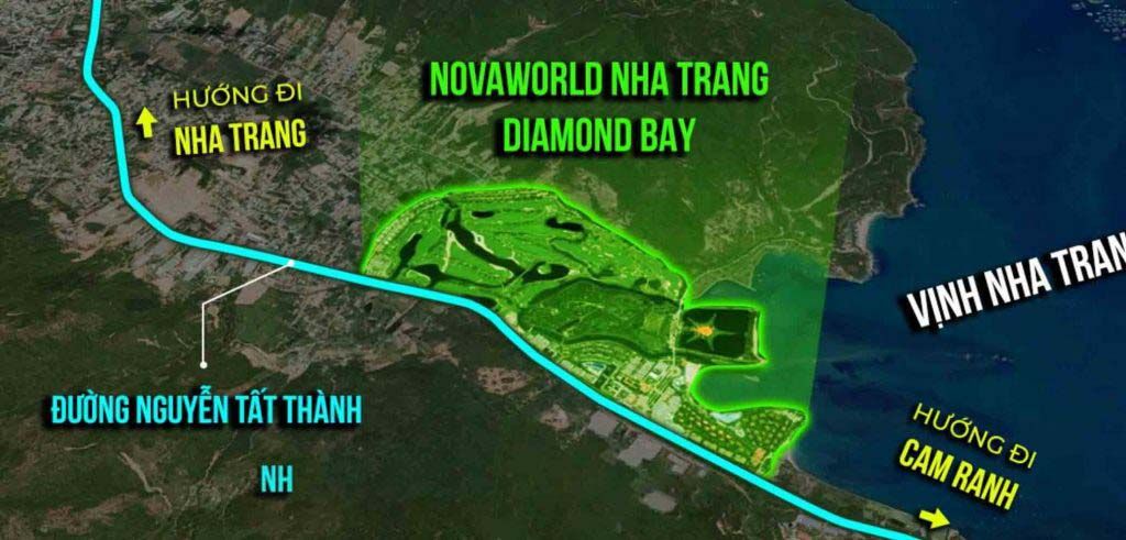 Vị trí NOVAWORLD NHA TRANG DIAMOND BAY